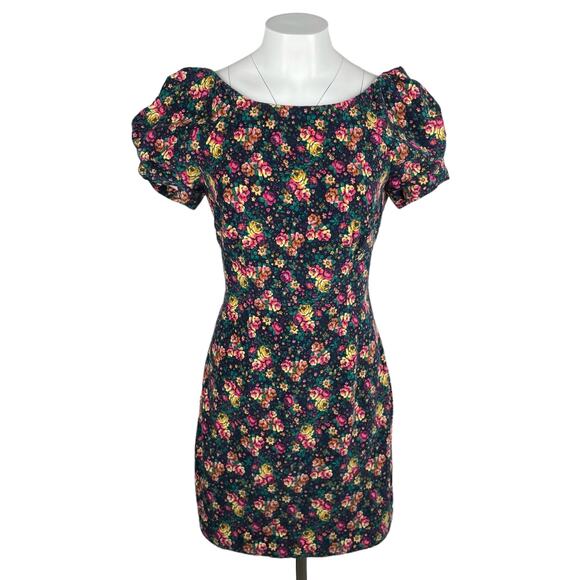 FARM Rio Dresses & Skirts - FARM RIO Brazil Floral Puff Sleeve Dress Sz Medium